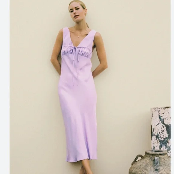 NEW Ciao Lucia Carolinne Dress in Lilac size L - Picture 3 of 13